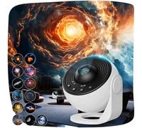 ACICILI Pro Projecteur Ciel Etoile Planetarium Projecteur Galaxie avec 13 Disques de Film, Veilleuse Etoile Projection Rotative à 360, Minuterie, veilleuse Enfant Adulte,Cadeaux de Noël