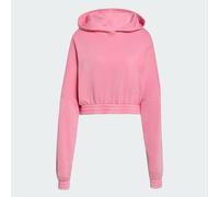 Acid-Wash Crop Hoodie Bliss Pink M