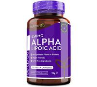 Acide Alpha-Lipoïque 650 mg - 120 Gélules Entièrement Végétales très Puissantes - 100% Naturelles, sans Agent de Remplissage Synthétiques - Provision de 4 Mois - Fabriqué au Royaume-Uni par Nutravita
