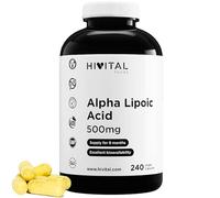Acide Alpha Lipoïque (ALA) 500 mg. 240 gélules vegan pour 8 mois de traitement. ALA Granulaire avec une biodisponibilité et absorption maximales. Fabriqué en Europe par HIVITAL