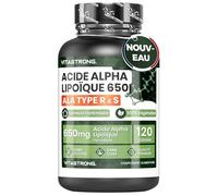 Acide Alpha-Lipoïque avec Zinc 650mg, 120 Gélules Vegan, Vitastrong