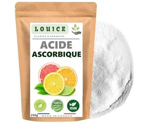 Acide Ascorbique 250g - Vitamine C - Poudre Pure pour Vos Recettes et Boissons - Conserve les aliments