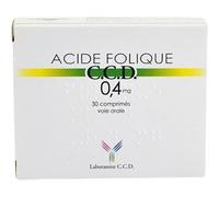 Acide Folique C.C.D. 0,4mg 30 Comprimés