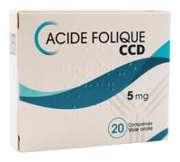 Acide Folique C.C.D. 5mg 20 Comprimés