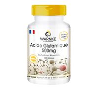 Acide Glutamique 500mg - 100 gélules - Végétarien - Substance pure sans additifs | Warnke Vitalstoffe - Qualité des pharmacies allemandes