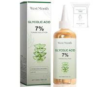 Acide Glycolique 7% Toner Visage,Glycolic Acid Toning Solution, Tonifiante À L’Acide Glycolique 100ML,Toner Tonique Peeling Visage Apportez 50 cotons Apaisant, Hydratant, Réduisant les Pores
