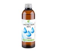 ACIDE LACTIQUE 80% - 120g - Contrôle du pH, soins de la peau, du corps et des cheveux, peeling, rajeunissement et éclaircissements, kératolytique, exfolie la peau