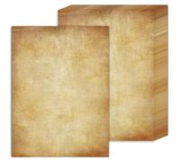 Acidea Lot de 100 feuilles de papier de papeterie vintage, 120 g/m² plus épais, format A4, impression double face, papier à en-tête texturé antique pour CV, diplôme, écriture, certificats