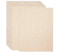 Acidea Lot de 100 feuilles de papier parchemin imprimé, 180 g/m², épais A4, papier sulfurisé texturé double face, beige antique texturé pour rédaction de CV, diplôme