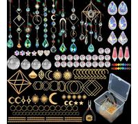 Acidea Lot de 400 attrape-soleil à faire soi-même pour adultes, cristaux artisanaux, prisme décoratif à suspendre pour fenêtres, intérieur ou extérieur, Noël, anniversaire, décoration d'intérieur