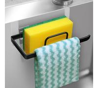 ACIELANNA Porte Eponge Evier Cuisine, Support Eponge Evier Cuisine Autocollant, Range Eponge Evier, 2 en 1 Porte Eponge Cuisine pour Eponge, Brosse et Torchon