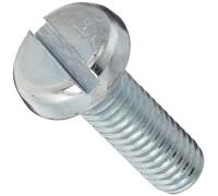 Acier Acier Pan Head machine à vis, zingué, conforme à la American Society of Mechanical Engineers B18.6.3, lecteur à fente, # 6-32 Taille du filetage, 1-1/20,3 cm, Long, Entièrement filetée, importé (lot de 100)