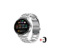 (acier argenté1) Montre connectée X7 avec écouteurs TWS 2-en-1 sans fil Bluetooth, double connexion