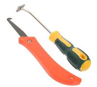 Acier au Tungstène Grattoir à Coulis 2 Pièces | Kit ABS et Caoutchouc, Travail de Détail sur Carrelage, Nettoyage Précis des Joints, Usage Manuel Couleur Aléatoire