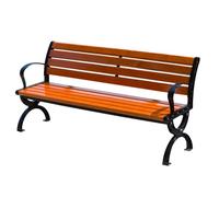 Acier Banquette de Jardin 2 Places Meuble,Banc de Jardin en Bois Matériau en Bois avec Mains Courantes,Ne Se Décolore Pas, Convient À L'arrière-Cour du Porche du Parc(150 * 73cm/59 * 28.7in)