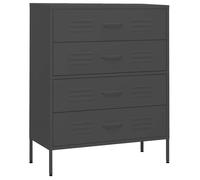 Acier Commode classique - Armoire rangement - Anthracite 80x35x101 5 cm Acier CC360