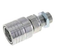 Acier Coupleur hydraulique DN 25 Manchon 20 mm S Bague de compression Cloison ISO 7241-1 A/8434-1 D 34.3mm