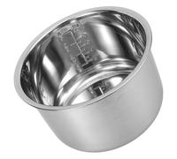 Acier Cuve Inoxydable en 4l Intérieure pour Cuiseur de Riz | Surface Lisse sans Bavure, Repères Gradués, Grosse Capacité, pour Gâteau et Soupe, Argenté
