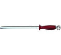 Acier de boucherie, 30cm, microfiltre, ovale, rouge