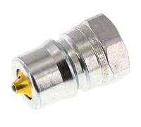 Acier DN 12.5 Coupleur hydraulique Bouchon G 1/2 pouce filetage femelle Eliminateur de pression ISO 7241-1 B D 23.5mm