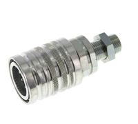 Acier DN 12.5 Coupleur hydraulique Manchon 10 mm L Bague de compression Cloison ISO 7241-1 A/8434-1 D 20.5mm