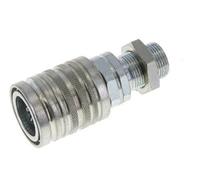 Acier DN 12.5 Coupleur hydraulique Manchon 14 mm S Bague de compression Cloison ISO 7241-1 A/8434-1 D 20.5mm