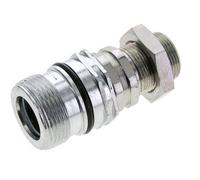 Acier DN 12.5 Coupleur hydraulique Manchon 18 mm L Bague de compression Cloison ISO 14541/8434-1 D M36 x 2