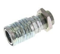 Acier DN 12.5 Coupleur hydraulique Manchon 20 mm S Bague de compression Cloison ISO 7241-1 A/8434-1 D 20.5mm