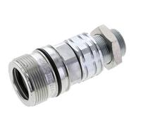 Acier DN 20 Coupleur hydraulique Manchon 18 mm L Anneau de compression Cloison ISO 14541/8434-1 D M42 x 2