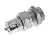 Acier DN 25 Coupleur hydraulique Bouchon 30 mm S Bague de compression Cloison ISO 7241-1 A/8434-1 D 34.3mm