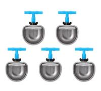 Acier en acier inoxydable buveur de lapin de lapin Wipple Bower Waterer High Sensitivité durable pratique réglable pour le lapin alimentant l'accessoire de ferme 5pcs (T-shirt en acier inoxydable)