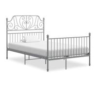 Acier enduit de poudre Confortable soutien lattes 120x200 cm Gris
