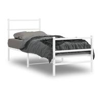 Acier enduit de poudre design classique chambre Blanc 80x200cm