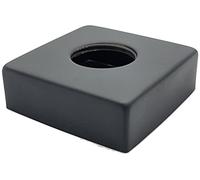 Acier Fini Noir Forme Carrée Bassin Douche Robinet Bain Rosace Couverture