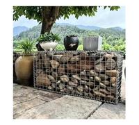 Acier Galvanisé Mur En Gabions Avec Couvercles, Modulaire | Maillage De 5 cm, Jardin Panier En Fil De Fer Pour Pierres Clôture, Décoratif/Structure De Patio(1x0.3x0.3m)