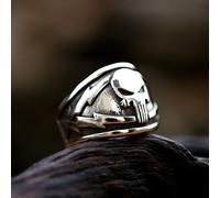 Acier Guerrier Hommes Anneau crâne Forme Anneau Hommes Nouvelle Mode rétro Horreur Anneau métal Rock Hip-hop Punk Locomotive Bijoux Cadeau