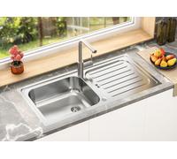 Acier Inox Évier Encastré Évier de Cuisine Évier 100 X 50 CM respekta