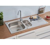 Acier Inox Évier Encastré Évier de Cuisine Évier 100 X 50 CM respekta Dallas