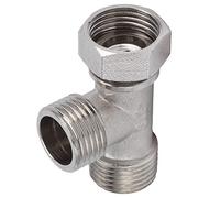 Acier Inoxydable 1/2 G 3 Voies Connecteur de T Flexible Diverter pour Tuyau de Soupape d'Angle Bras de Douche de Bain et Robinet de Pulvérisateur de Bidet de Toilette