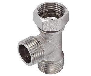 Acier Inoxydable 1/2 G 3 Voies Connecteur de T Flexible Diverter pour Tuyau de Soupape d'Angle Bras de Douche de Bain et Robinet de Pulvérisateur de Bidet de Toilette