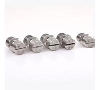 Acier inoxydable 1/8,1 / 4BSPT Bulleuse de londe de ventilateur de pulvérisation haute pression, 5pcs Fabillage plat 110° 1/8 (hole diameter 1.8mm)