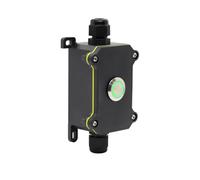 Acier inoxydable 20 A - Interrupteur à bouton-poussoir en métal - Câble d'alimentation en ligne à courant élevé pour l'extérieur - Marche - Boîtier de raccordement étanche IP66 (S-Green, LATCHING, 12