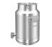 Acier inoxydable 304 Bidon à lait avec robinet, 15 L Distributeur d'eau et récipient de conservation Avec couvercle hermétique Idéal pour le lait, le vin et les boissons