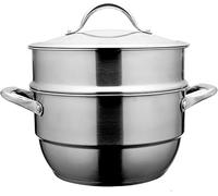 Acier inoxydable 304 for contact alimentaire corps de casserole monobloc petits pains cuits à la vapeur fruits de mer soupe au poulet porridge