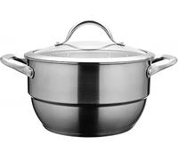 Acier inoxydable 304 for contact alimentaire corps de casserole monobloc petits pains cuits à la vapeur fruits mer soupe au poulet porridge