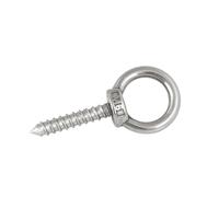 Acier inoxydable 304 M4 M5 M6 M8 M10 M12 M16 écrou à œil autotaraudeur boulon crochet à œil vis de haut-parleur audio autotaraudeuse(M5x16mm 5pcs)