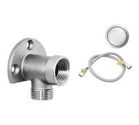 Acier inoxydable 304 pour support de robinet pour montage mural dissimulé ou exposé prenant en charge les dispositions de robinet à distance centrale de 10,2 cm (C)