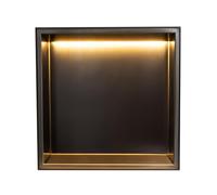 Acier inoxydable - 305 x 305 x 103 mm - Finition avec lumière LED - Éclairage mural extérieur étanche - Design moderne pour jardin, terrasse et paysage