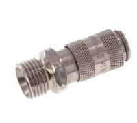Acier inoxydable 316L DN 2.7 (Micro) Air Coupling Socket G 1/8 inch Male Double Shut-Off