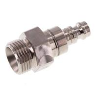 Acier inoxydable 316L DN 5 Air Coupling Plug G 3/8 inch Male Double Shut-Off